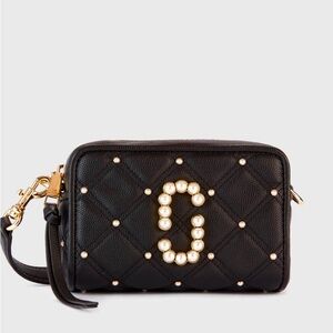 Marc Jacobs The Softshot 17 Quilted Pearl Bag - Black